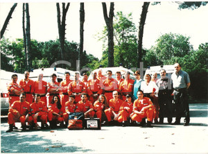 Fotografia d epoca originale 1990 ca PESARO Squadra soccorso CROCE ROSSA MARCHE Fotografia di gruppo 1