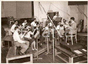 Fotografia d epoca originale 1957 WIEN Solisti di ZAGREB Antonio JANIGRO during VANGUARD recording session 1
