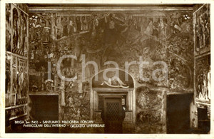 Cartolina originale da collezione 1940 ca BRIGA NOVARESE NO Santuario MADONNA DEL FONTAN Giudizio universale 1