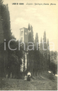 Cartolina originale da collezione 1920 ca BELLAGIO CO Chiesa SANTA MARIA DI LOPPIA Cartolina ANIMATA FP NV 1