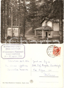 Cartolina originale da collezione 1954 REGGELLO VALLOMBROSA FI VI Convegno Nazionale Circoli Didattica Cartolina 1