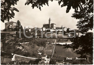 Cartolina originale da collezione 1954 CARRU  CN Panorama con Castello e Chiesa Parrocchiale Cartolina FG VG 1
