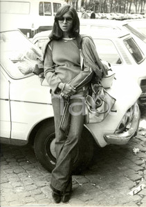 Fotografia d epoca originale 1975 ca MILANO Tennis Jeannie MOTOUSSAMY moglie di Arthur ASHE  30 x 24 cm 1