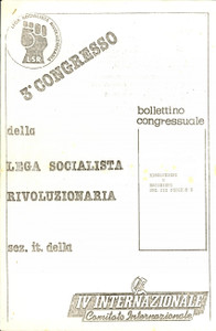 Materiale pubblicitario d’epoca 1980 LEGA SOCIALISTA RIVOLUZIONARIA Battaglia contro il Fronte Popolare 1 1