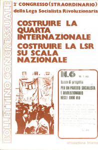 Materiale pubblicitario d’epoca 1980 LEGA SOCIALISTA RIVOLUZIONARIA Bozza di progetto per un Partito Socialista 1