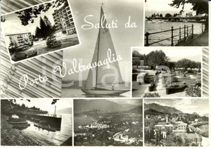 Cartolina originale da collezione 1968 PORTO VALTRAVAGLIA VA Vedutine con Lago MAGGIORE e camper ANIMATA FG VG 1