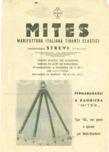 Materiale pubblicitario d’epoca 1945 ca STREVI AL Manifattura Italiana Tiranti Elastici MITES Volantino 1