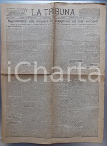 Giornale, rivista storica 1904 LA TRIBUNA Ammiraglio Zinovy ROZHESTVENSKY alla scoperta dei Giapponesi 1