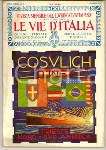 Giornale, rivista storica 1926 LE VIE D ITALIA TCI Viaggio del Touring in CALABRIA Anno XXXII nÂ°8 1