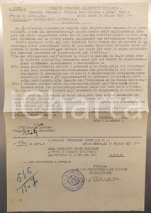 Documento originale, autentico 1937 ADDIS ABEBA ETIOPIA AOI Migliora la circolazione delle automobili 1