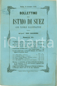 Giornale, rivista storica 1856 BOLLETTINO DELL ISTMO DI SUEZ 11 Interessi inglesi nel Canale di SUEZ 1