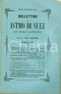 Giornale, rivista storica 1856 BOLLETTINO DELL ISTMO DI SUEZ 12 Bosforo di SUEZ e ferrovia di SAVONA 1