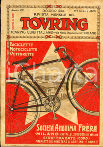 Giornale, rivista storica 1909 TOURING CLUB ITALIANO Santa Caterina da SIENA Rivista Anno XV nÂ° 4 FRERA 1