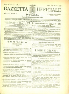 Documento originale, autentico 1944 GAZZETTA UFFICIALE RSI LocalitÃ  danneggiate da offese nemiche a PIACENZA 1
