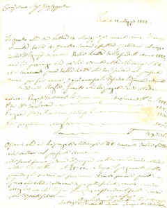 Documento originale, autentico 1824 LEOBEN AUSTRIA Soldato Angelo TOGNOLI tiene i conti del denaro ricevuto 1
