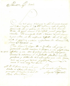 Documento originale, autentico 1830 ca GRAZ AUSTRIA ? Soldato Angelo TOGNOLI richiede dieci zecchini d oro 1