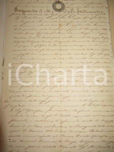 Documento originale, autentico 1840 BARZAGO LC Giuseppe SPREAFICO Cipriano BONFANTI dividono immobili 12 pag. 1
