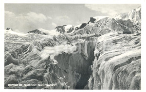 Cartolina originale da collezione 1947 GRAN PARADISO AO Crepacci del ghiacciaio  Cartolina postale FP VG 1