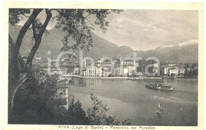 Cartolina originale da collezione 1937 RIVA DEL GARDA TN Vaporetto naviga sul Lago Cartolina postale FP VG 1