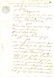 Documento originale, autentico 1859 MONTEGIORDANO CS Lite tra Giuseppe SARANDRIA e Domenico MATTEO 1