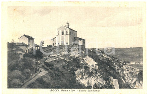 Cartolina originale da collezione 1953 ROCCA GRIMALDA AL Chiesa di SANTA LIMBANIA Cartolina postale FP VG 1