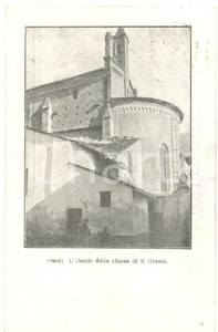 Cartolina originale da collezione 1901 SUSA TO Abside Chiesa di SAN GIUSTO Cartolina postale FP VG 1