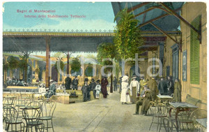 Cartolina originale da collezione 1912 MONTECATINI TERME PT Interno Stabilimento TETTUCCIO Cartolina ANIMATA 1