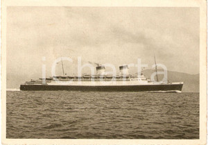 Cartolina originale da collezione 1935 MARINA MERCANTILE Transatlantico CONTE DI SAVOIA Flotte ITALIA Cartolina 1