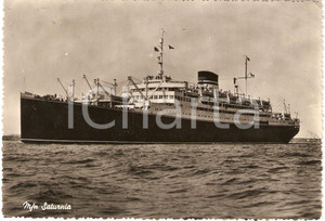 Cartolina originale da collezione 1957 GENOVA Motonave SATURNIA parte dal porto MARINA MERCANTILE Cartolina FG NV 1