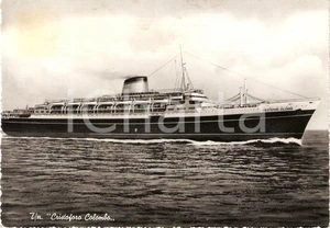 Cartolina originale da collezione 1954 MARINA MERCANTILE Turbonave Cristoforo COLOMBO Navigazione ITALIA Cartolina 1