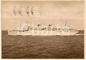 Cartolina originale da collezione 1955 MARINA MERCANTILE Turbonave CONTE BIANCAMANO Navigazione ITALIA Cartolina 1