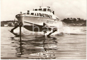 Cartolina originale da collezione 1965 SIRMIONE BS Aliscafo FRECCIA DEL GARDA Navigazione Lago Cartolina FG VG 1