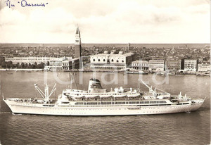 Cartolina originale da collezione 1963 VENEZIA SocietÃ  Navigazione ADRIATICA Turbonave AUSONIA Marina Cartolina 1