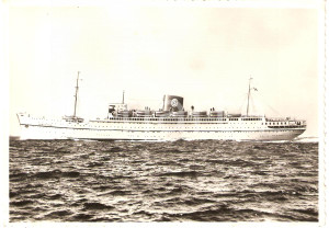 Cartolina originale da collezione 1950 ca SICULA OCEANICA F.lli GRIMALDI Turbonave VENEZUELA Marina Cartolina 1