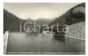 Cartolina originale da collezione 1941 CHIOMONTE TO Bacino Centrale elettrica frazione RAMATS Cartolina FP NV 1