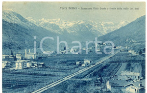 Cartolina originale da collezione 1914 TORRE PELLICE TO Viale DANTE e il fondo valle Cartolina postale FP VG 1