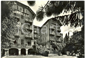 Cartolina originale da collezione 1957 BARDONECCHIA TO Facciata del PALAZZO FREJUS Cartolina postale FG VG 1