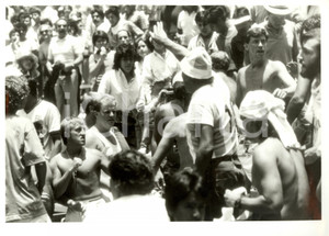 Fotografia d epoca originale 1986 MESSICO Mondiali calcio ARGENTINA  INGHILTERRA Scontri ultras per FALKLAND 1