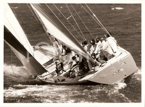 Fotografia d epoca originale 1987 FREMANTLE Louis Vuitton Cup US55 STARS AND STRIPES Virata REGATTA 1