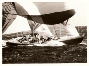 Fotografia d epoca originale 1987 FREMANTLE AU Louis Vuitton Cup STARS AND STRIPES durante regata FOTO 1