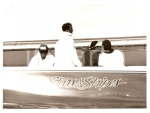 Fotografia d epoca originale 1987 FREMANTLE AU Louis Vuitton Cup STARS AND STRIPES Skipper Dennis CONNER 1