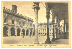 Cartolina originale da collezione 1941 CREMONA Palazzo del Comune e degli Agricoltori Cartolina FG VG ANIMATA 1