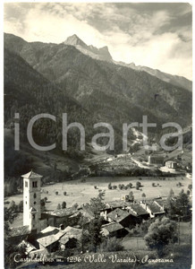 Cartolina originale da collezione 1952 CASTELDELFINO CN Panorama della VALLE VARAITA Cartolina FG VG 1