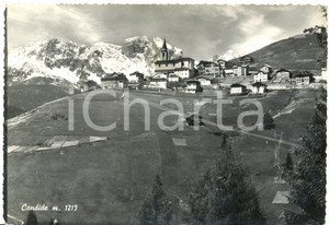 Cartolina originale da collezione 1955 COMELICO SUPERIORE BL Frazione CANDIDE con chiesa parrocchiale FG VG 1