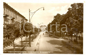 Cartolina originale da collezione 1935 CASALE MONFERRATO AL Viale Regina MARGHERITA Cartolina FP VG ANIMATA 1
