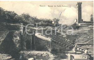 Cartolina originale da collezione 1910 FIESOLE FI Resti del TEATRO ROMANO Cartolina postale FP VG ANIMATA 1