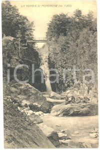 Cartolina originale da collezione 1922 ALA DI STURA TO Veduta della GORGIA di MONDRONE Cartolina FP VG ANIMATA 1