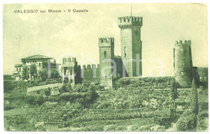 Cartolina originale da collezione 1927 VALEGGIO SUL MINCIO VE Veduta del castello Cartolina postale FP VG 1