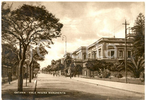Cartolina originale da collezione 1947 CATANIA Veduta del viale REGINA MARGHERITA Cartolina postale FG VG ANIMATA 1