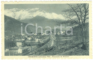 Cartolina originale da collezione 1930 ca CHIOMONTE TO Panorama da Ponente Cartolina postale FP NV 1